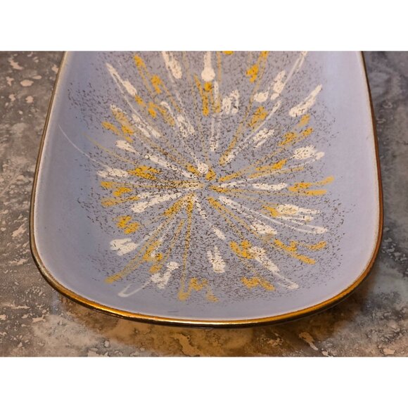 West Germany Mid-Century Modern Atomic Ceramic Platter - Picture 3 of 11